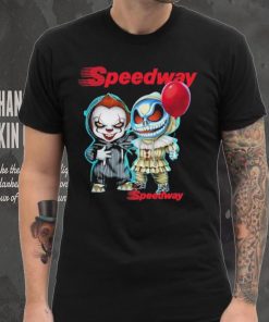 Baby Jack Skellington and Baby Pennywise Speedway logo 2024 shirt, hoodie, sweater, long sleeve and tank top Baby Jack Skellington and Baby Pennywise Speedway logo 2024 shirt