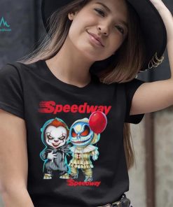 Baby Jack Skellington and Baby Pennywise Speedway logo 2024 shirt, hoodie, sweater, long sleeve and tank top Baby Jack Skellington and Baby Pennywise Speedway logo 2024 shirt