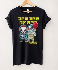 Baby Jack Skellington and Baby Pennywise Waffle House logo 2024 shirt