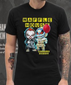 Baby Jack Skellington and Baby Pennywise Waffle House logo 2024 shirt