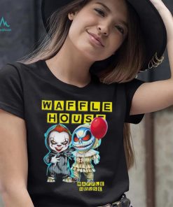 Baby Jack Skellington and Baby Pennywise Waffle House logo 2024 shirt