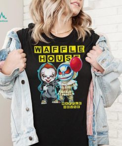 Baby Jack Skellington and Baby Pennywise Waffle House logo 2024 shirt