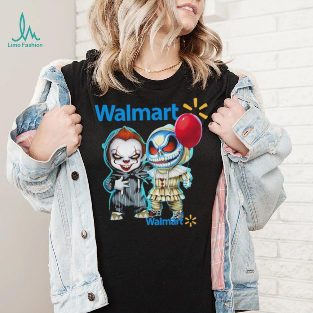 Baby Jack Skellington and Baby Pennywise Walmart logo 2024 shirt Baby Jack Skellington and Baby Pennywise Walmart logo 2024 shirt