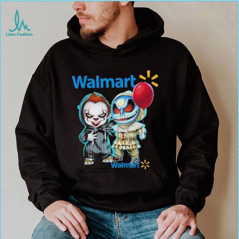 Baby Jack Skellington and Baby Pennywise Walmart logo 2024 shirt Baby Jack Skellington and Baby Pennywise Walmart logo 2024 shirt