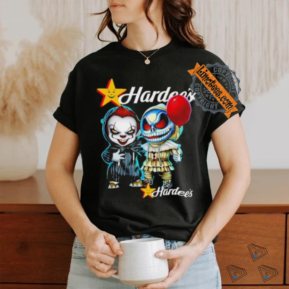 Baby Pennywise and Baby Jack Skellington Hardee’s 2024 shirt Baby Pennywise and Baby Jack Skellington Hardee’s 2024 shirt