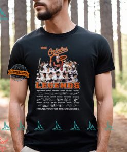 Baltimore Orioles Legends Signature Thank You For The Memories Unisex T Shirt