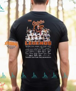 Baltimore Orioles Legends Signature Thank You For The Memories Unisex T Shirt