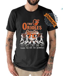 Baltimore Orioles Team Players Abbey Road Signature Thank you for the memories T Shirt