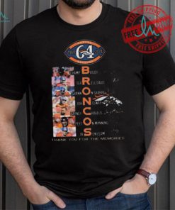 Best Denver broncos 1960 2024 signature thank you for the memories shirt