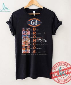 Best Denver broncos 1960 2024 signature thank you for the memories shirt