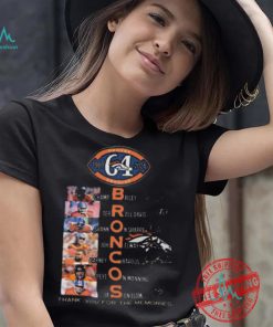 Best Denver broncos 1960 2024 signature thank you for the memories shirt