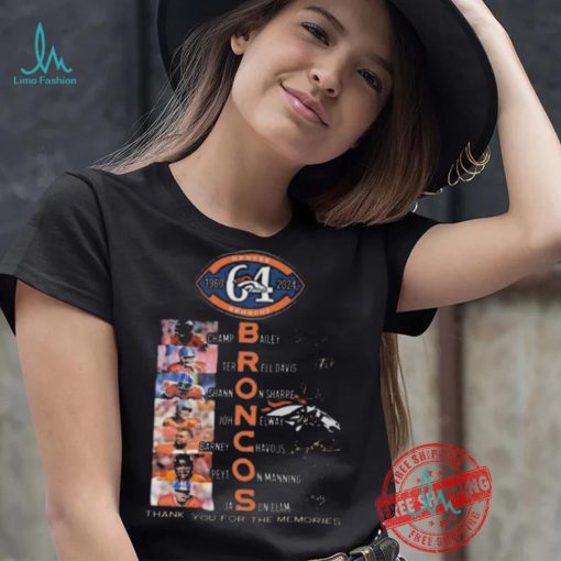 Best Denver broncos 1960 2024 signature thank you for the memories shirt