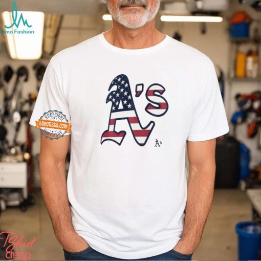 Best Oakland Athletics A’ S logo x Flag of the United States shirt