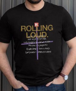 Best Rolling loud europe tour 2024 vienna ebreichsdorf racind on 5 7 july world tour dept vintage black reverse merch shirt