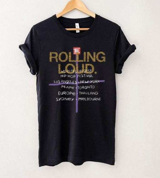Best Rolling loud europe tour 2024 vienna ebreichsdorf racind on 5 7 july world tour dept vintage black reverse merch shirt