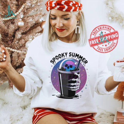 Best Spooky summer skeleton drink shirt