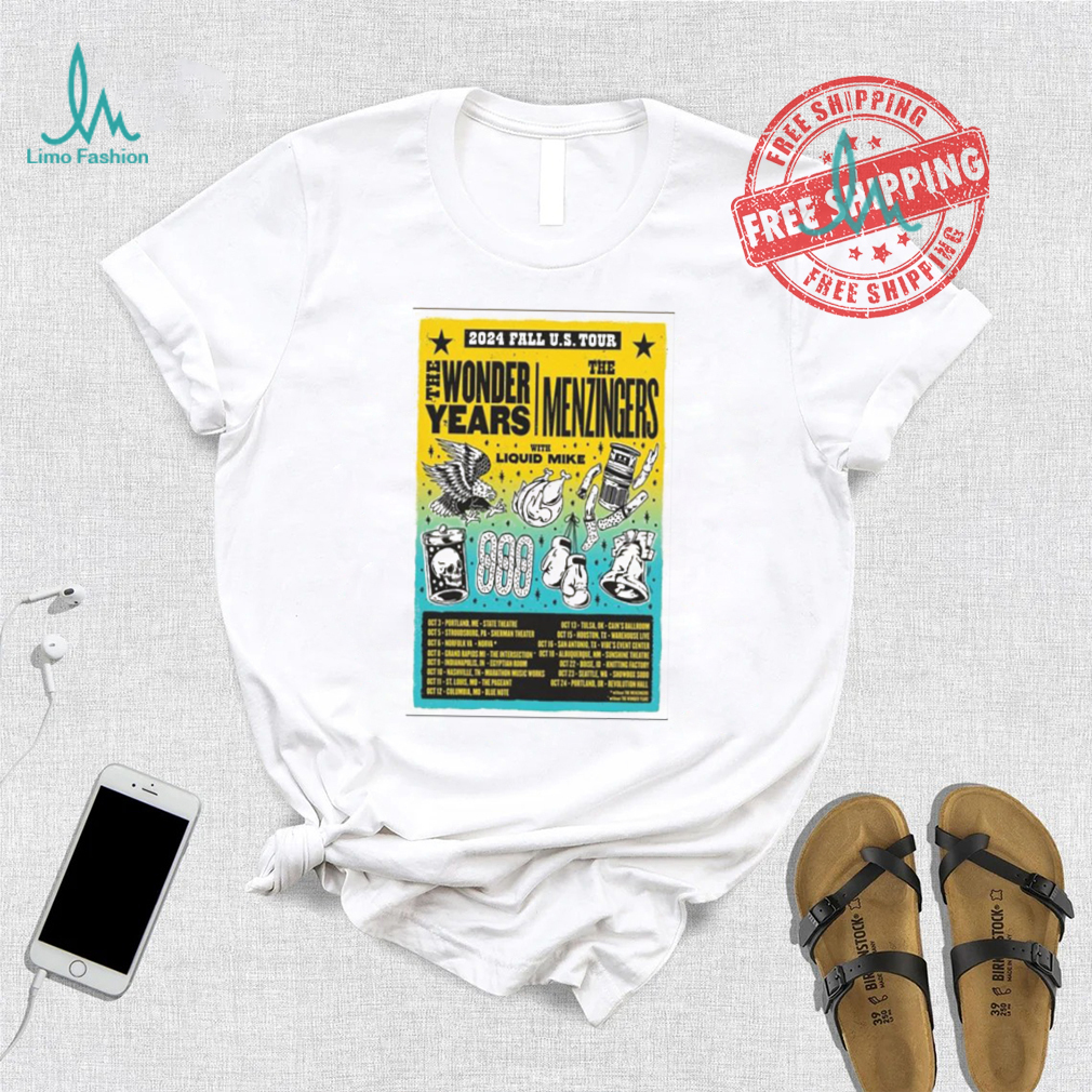 Best The wonder years & the menzingers 2024 fall us tour shirt Best The wonder years & the menzingers 2024 fall us tour shirt