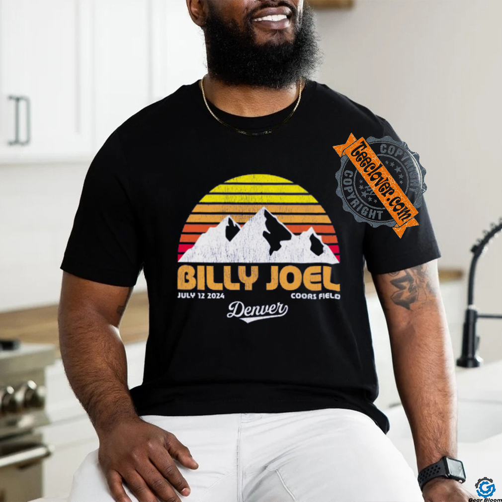 Billy Joel 7 12 24 Denver Retro Event T Shirt Billy Joel 7 12 24 Denver Retro Event T Shirt