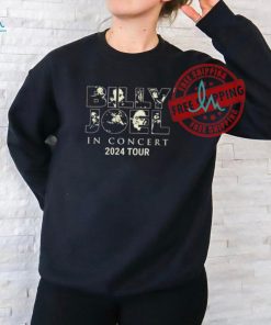 Billy Joel In Concert Music Tour 2024 Black T shirt