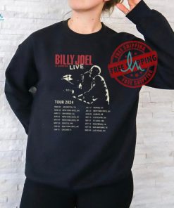 Billy Joel In Concert Music Tour 2024 Black T shirts