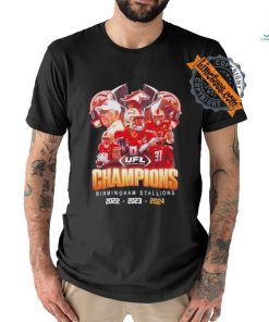 Birmingham Stallions UFL champions 2022 2023 2024 shirt
