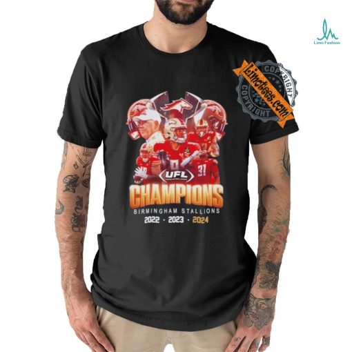 Birmingham Stallions UFL champions 2022 2023 2024 shirt
