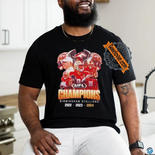 Birmingham Stallions UFL champions 2022 2023 2024 shirt