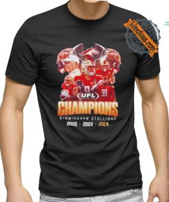 Birmingham Stallions UFL champions 2022 2023 2024 shirt