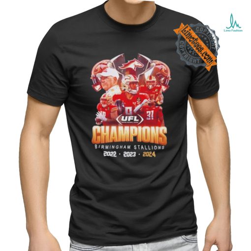 Birmingham Stallions UFL champions 2022 2023 2024 shirt