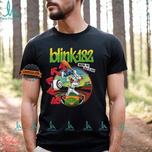 Blink 182 Official Tee In Boston MA At Fenway Park On July 23 One More Time Tour 2024 Vintage T Shirt