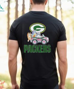 Bluey Bingo and Muffin in the car Green Bay Packers NFL 2024 shirt