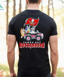 Bluey Bingo and Muffin in the car Tampa Bay Buccaneers NFL 2024 shirt