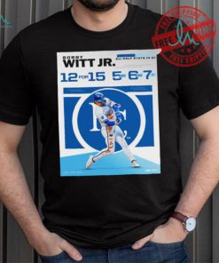 Bobby Witt Jr. 12 for 15 5 xbh 6 rbi 7 r 2nd half stats t shirt