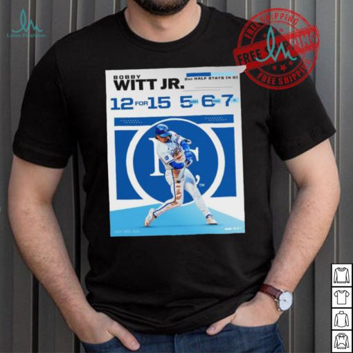 Bobby Witt Jr. 12 for 15 5 xbh 6 rbi 7 r 2nd half stats t shirt