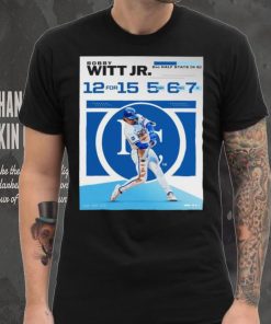 Bobby Witt Jr. 12 for 15 5 xbh 6 rbi 7 r 2nd half stats t shirt