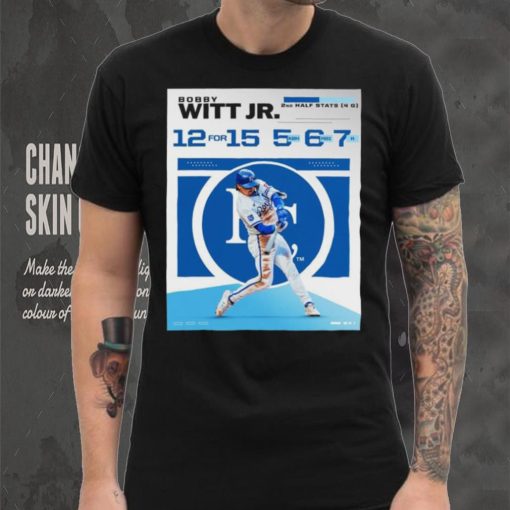 Bobby Witt Jr. 12 for 15 5 xbh 6 rbi 7 r 2nd half stats t shirt