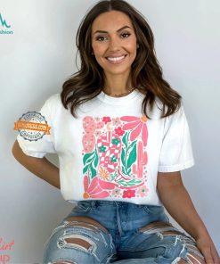 Boho cowgirl boot and flower Shirt