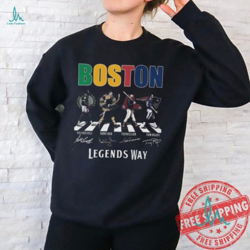 Boston Celtics Bruins Red Sox New England Patriots The Legends Way T Shirt