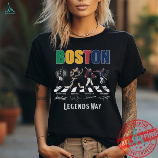 Boston Celtics Bruins Red Sox New England Patriots The Legends Way T Shirt