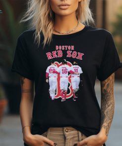 Boston Red Sox Baseball Team Player Graphics Signature T Shirt
