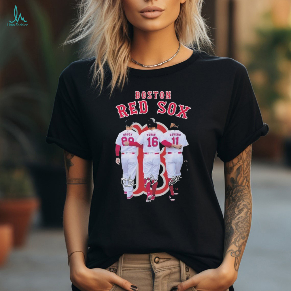 Boston Red Sox Baseball Team Player Graphics Signature T Shirt Boston Red Sox Baseball Team Player Graphics Signature T Shirt
