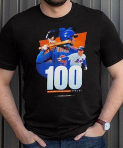 Brandon Nimmo Mets No 100 career home runs shirt