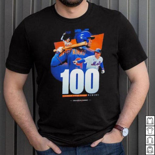 Brandon Nimmo Mets No 100 career home runs shirt
