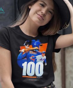 Brandon Nimmo Mets No 100 career home runs shirt