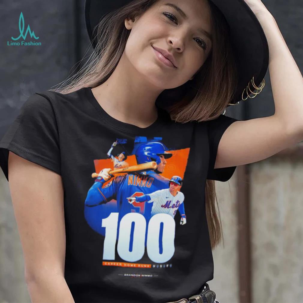 Brandon Nimmo Mets No 100 career home runs shirt Brandon Nimmo Mets No 100 career home runs shirt