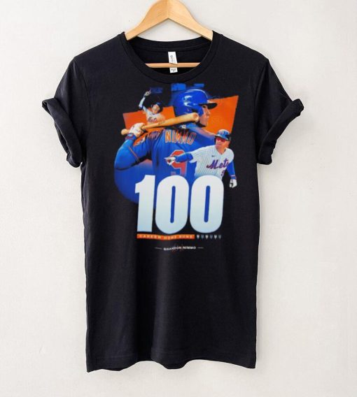 Brandon Nimmo Mets No 100 career home runs shirt