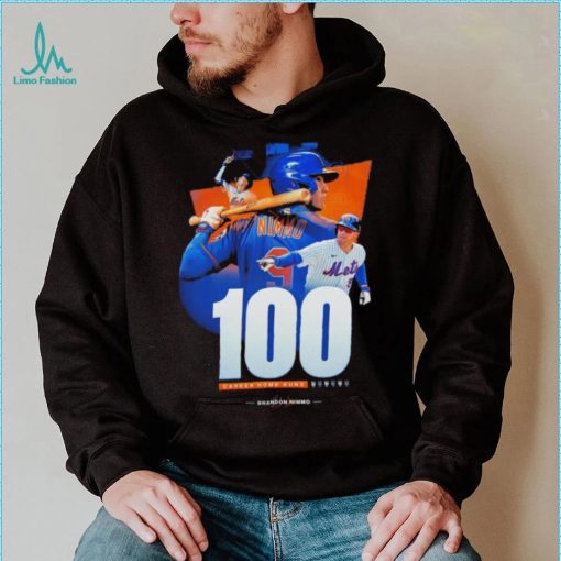 Brandon Nimmo Mets No 100 career home runs shirt