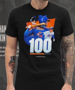 Brandon Nimmo Mets No 100 career home runs shirt