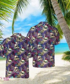 Bright Magic Psychedelic Mushrooms And Skulls Hawaiian Shirt