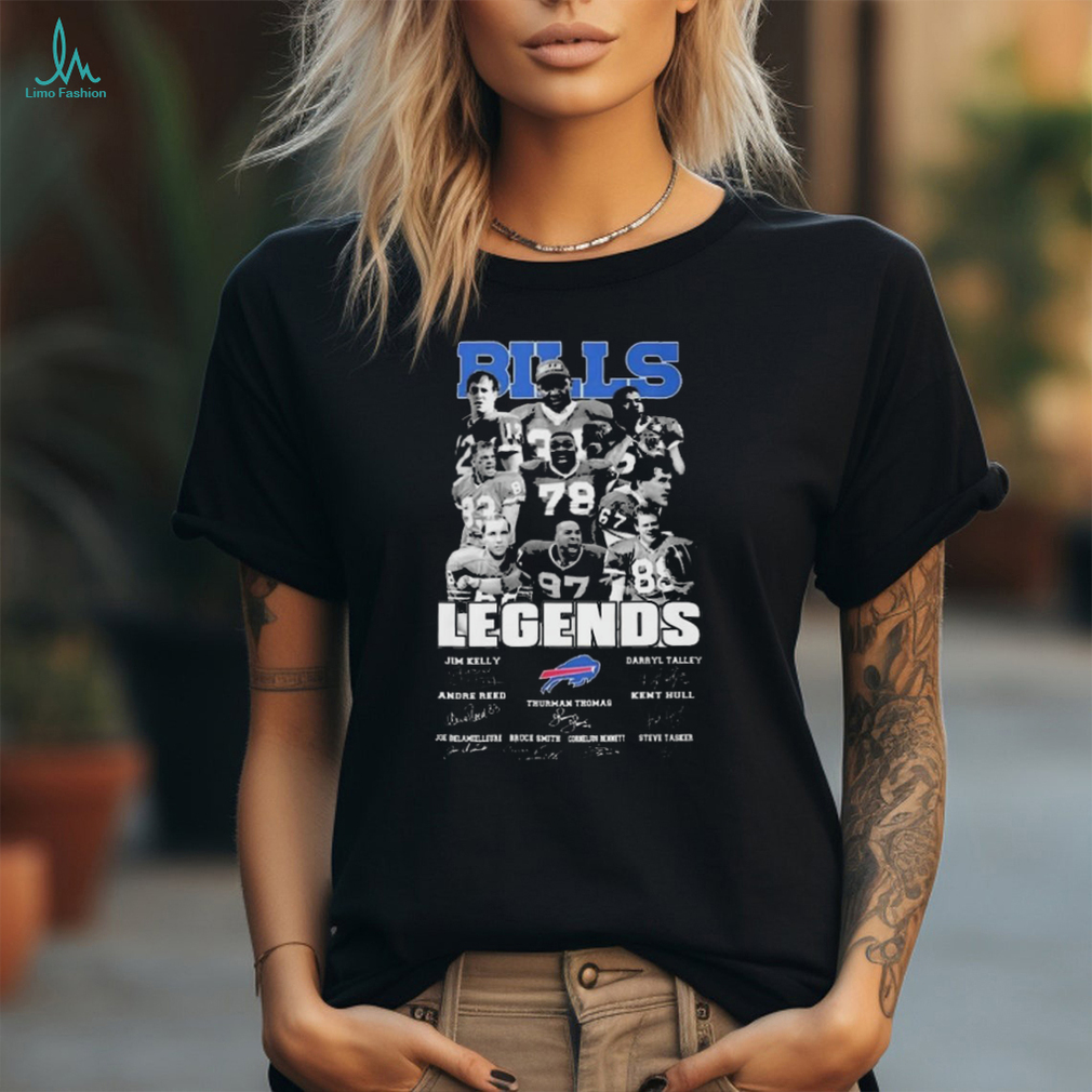 Buffalo Bills Legends Jim Kelly Darryl Talley Thurman Thomas Kent Hull Signatures Shirt Buffalo Bills Legends Jim Kelly Darryl Talley Thurman Thomas Kent Hull Signatures Shirt